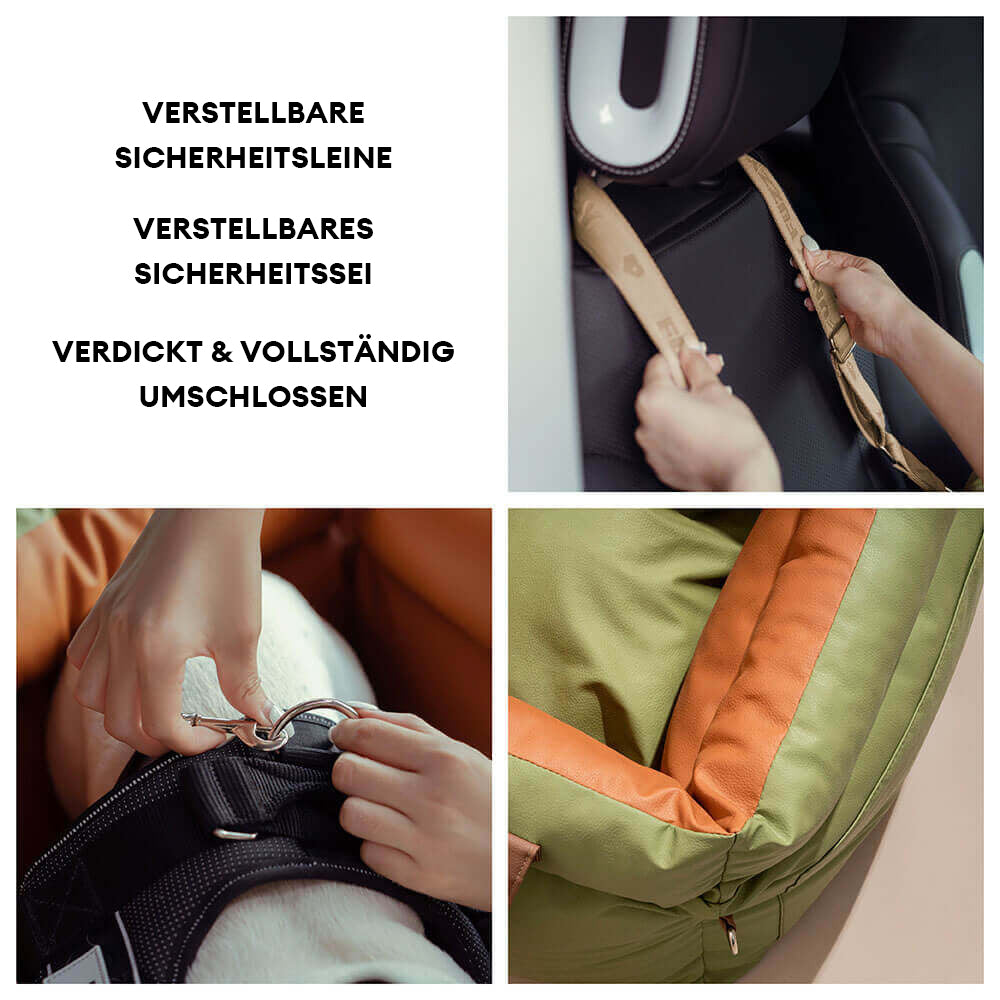 Luxe Honden Autostoel van Kunstleer – Veilig & Comfortabel