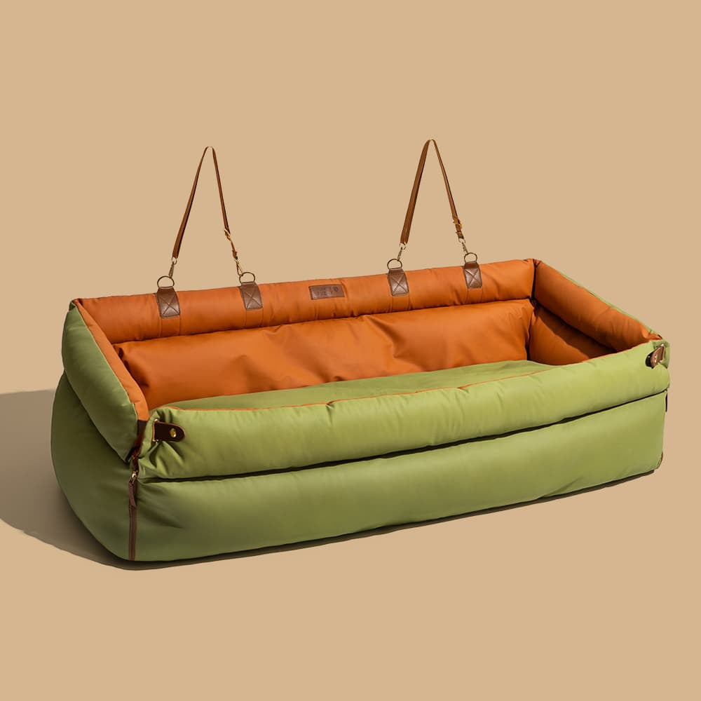 Luxe Honden Autostoel van Kunstleer – Veilig & Comfortabel