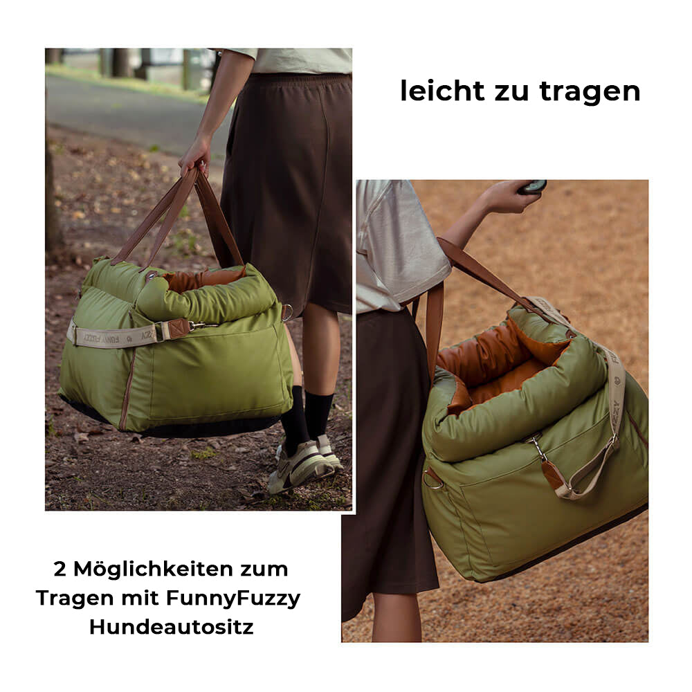 Luxe Honden Autostoel van Kunstleer – Veilig & Comfortabel