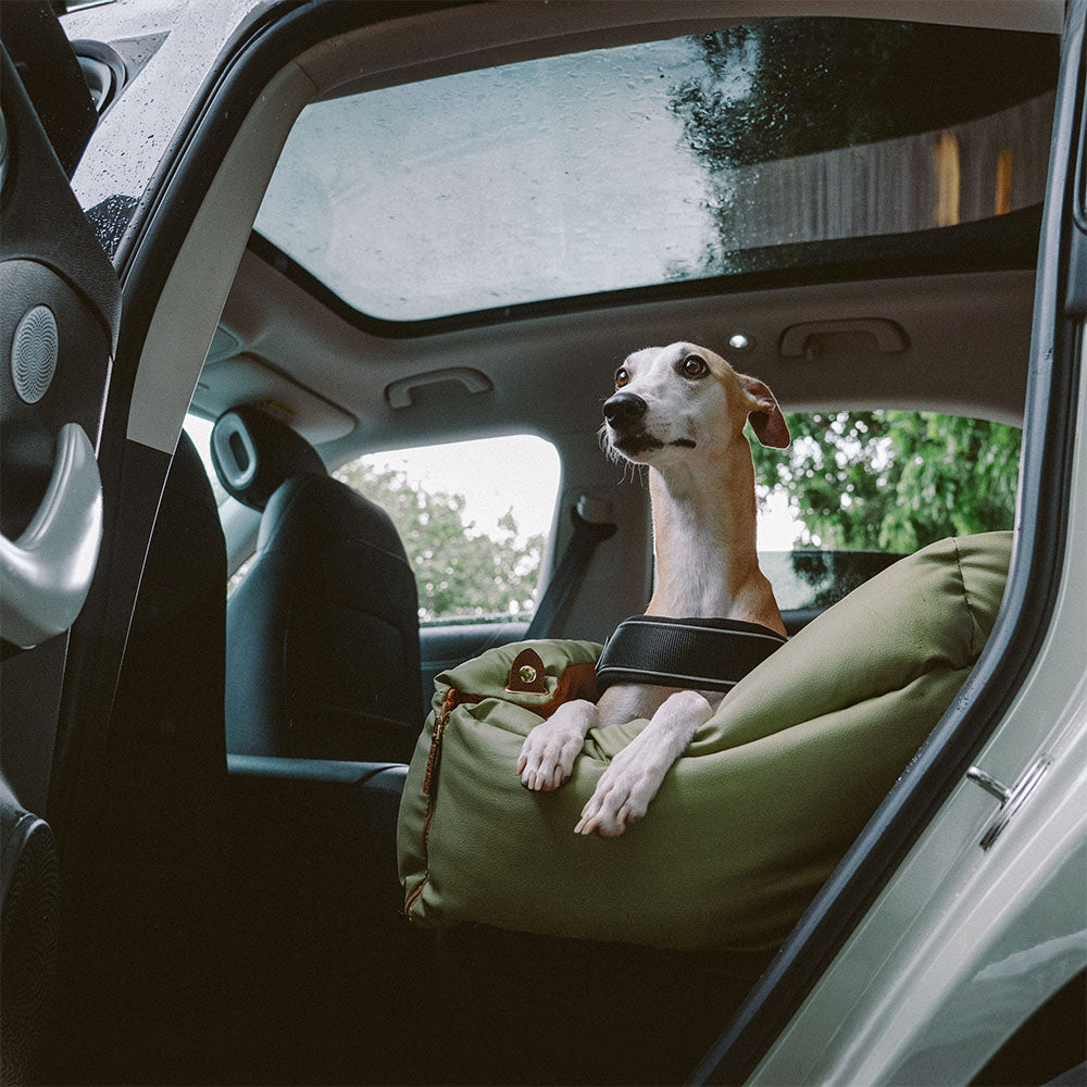 Luxe Honden Autostoel van Kunstleer – Veilig & Comfortabel