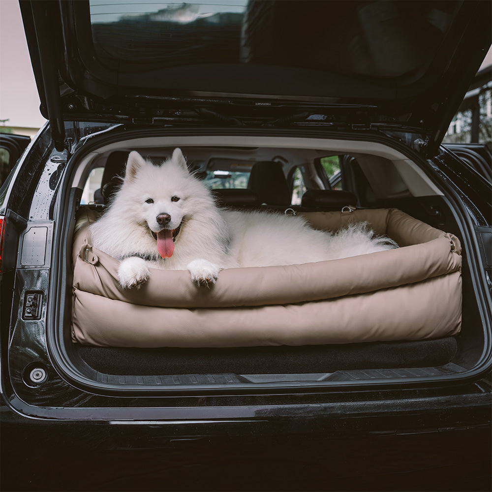 Luxe Honden Autostoel van Kunstleer – Veilig & Comfortabel