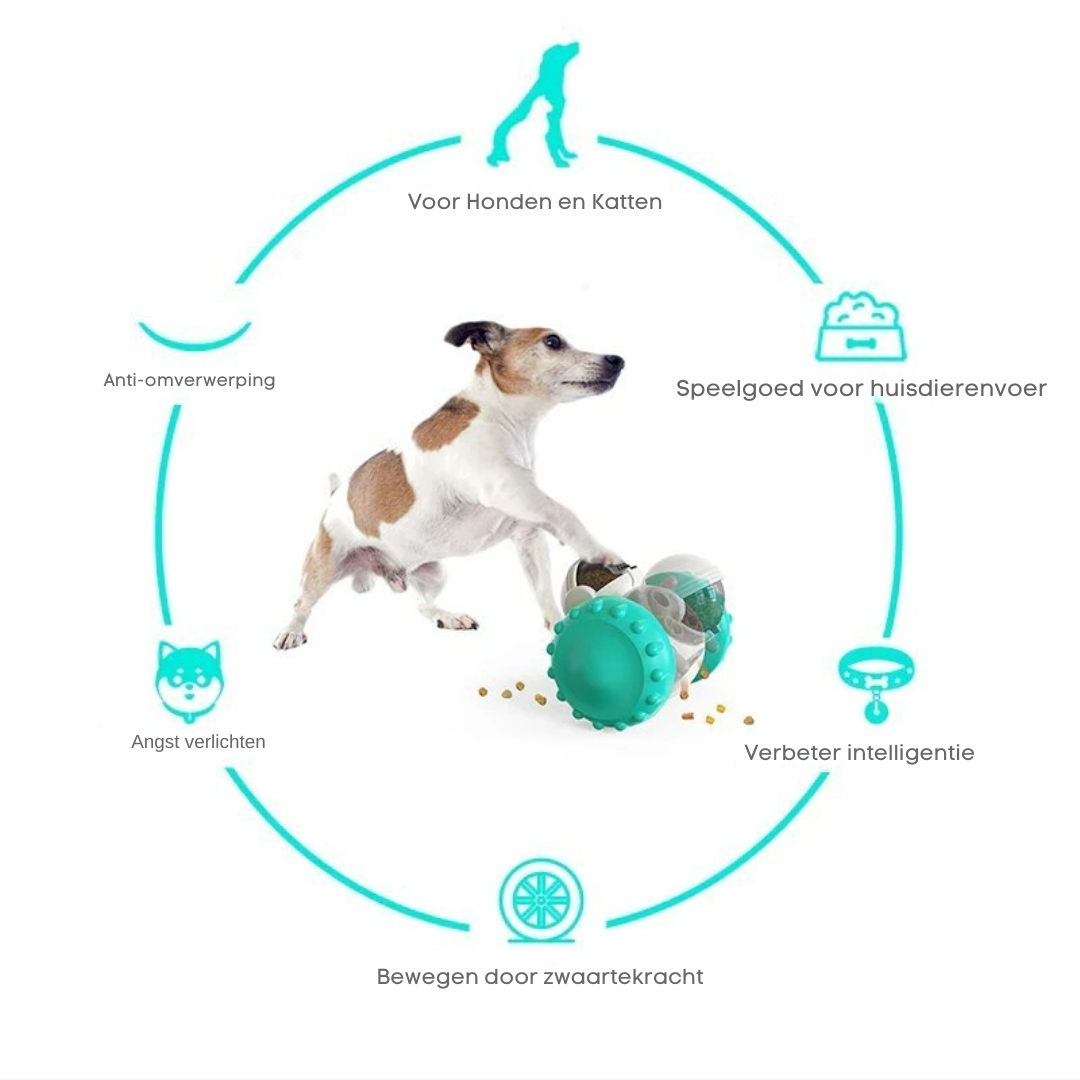 Ruimte Snackdispenser voor Honden & Katten – Spelen & Smullen tegelijk