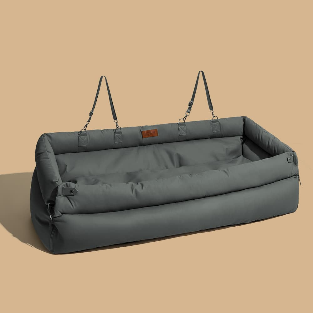 Luxe Honden Autostoel van Kunstleer – Veilig & Comfortabel
