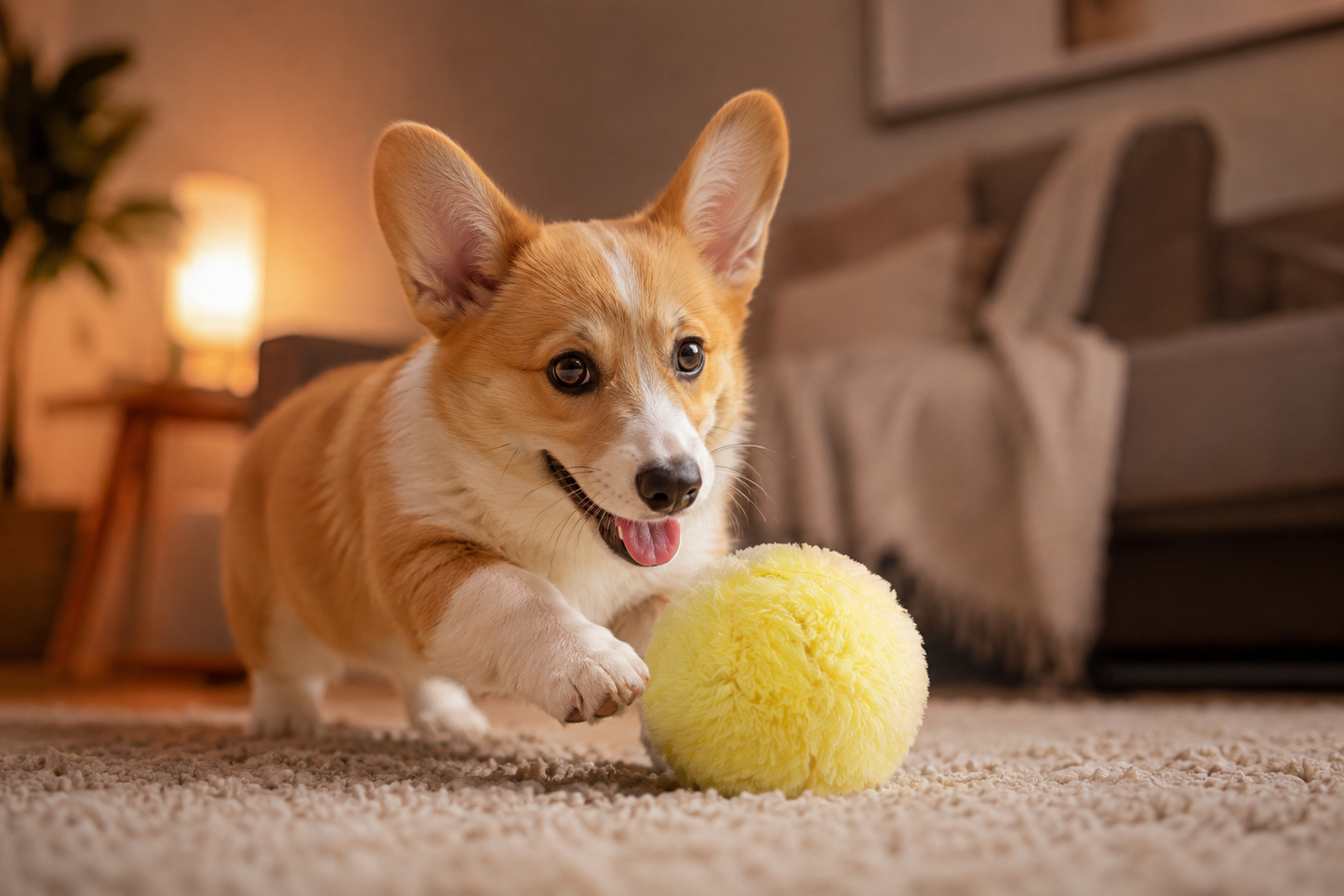 RollyBall™ — De Interactieve Zelfrollende Bal voor Honden