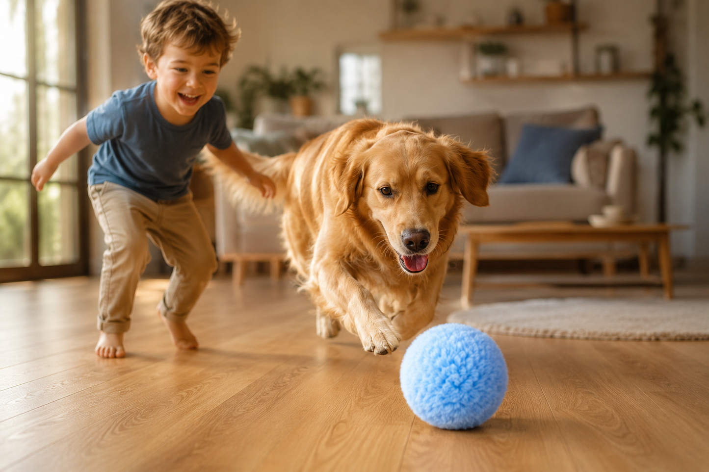 RollyBall™ — De Interactieve Zelfrollende Bal voor Honden