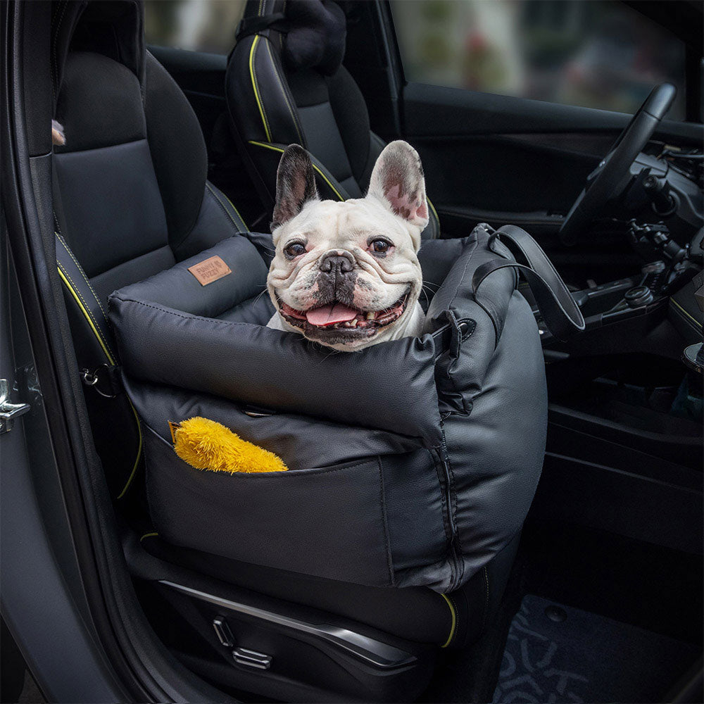 Luxe Honden Autostoel van Kunstleer – Veilig & Comfortabel